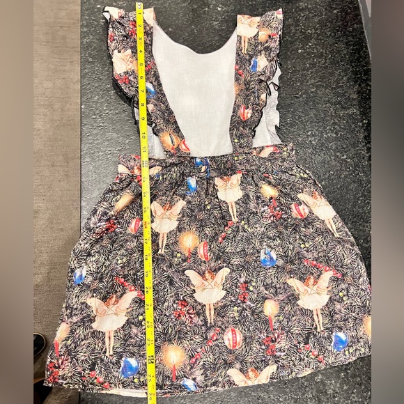 Kip & Co Flower Fairies Christmas Angel Heirloom Linen Pinafore Dress - Picture 12 of 13